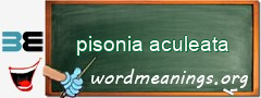 WordMeaning blackboard for pisonia aculeata
